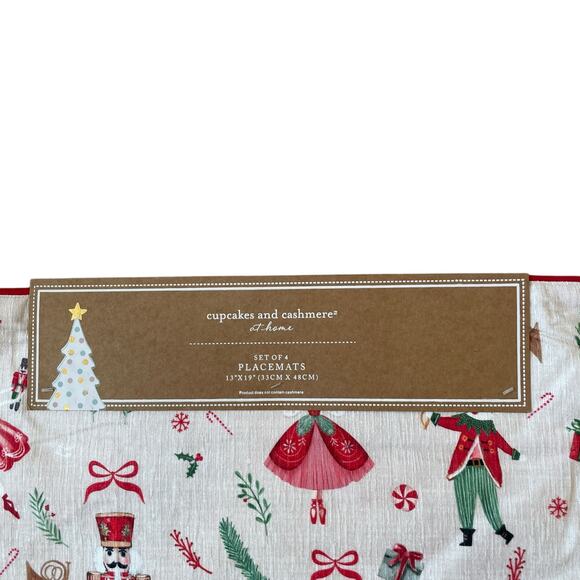 Cupcakes & Cashmere NUTCRACKER BALLET Christmas Placemats 13x19 Set of 4 NEW - Picture 3 of 11